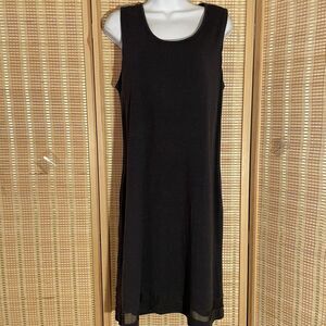 MPG Womens L Sleeveless Pullover Knit Activewear Dress Heather Black Pockets‎